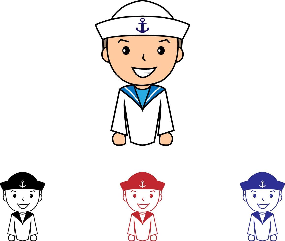 vector of a sweet sailor character