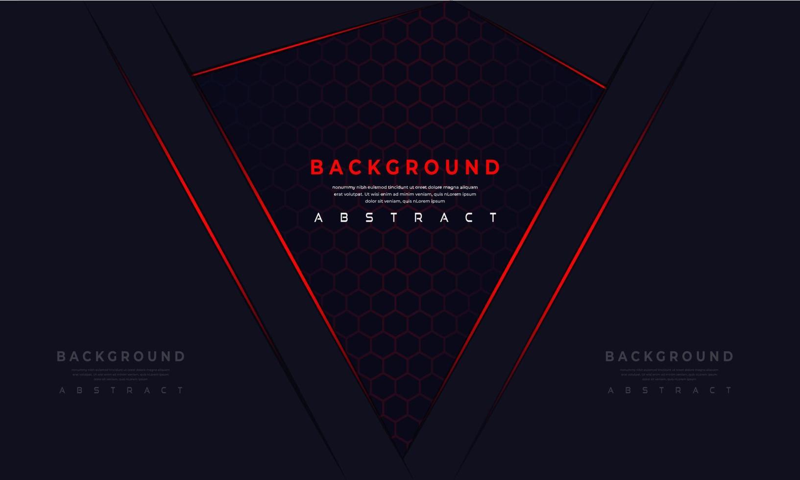 Abstract neon red light shadow on dark grey metallic with hexagon mesh pattern design modern futuristic technology background vector illustration.