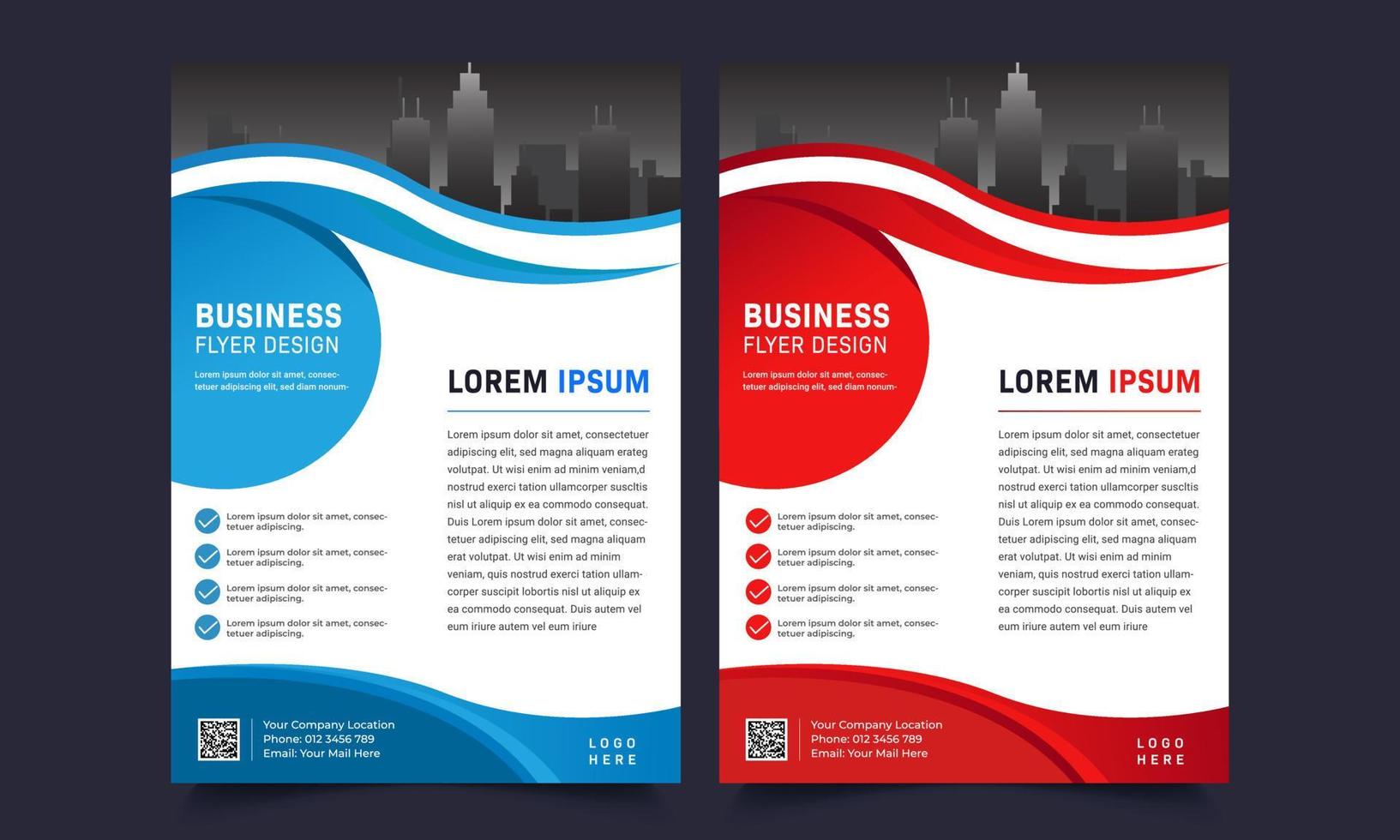 Business brochure flyer design a4 size template. Vector illustration editable file