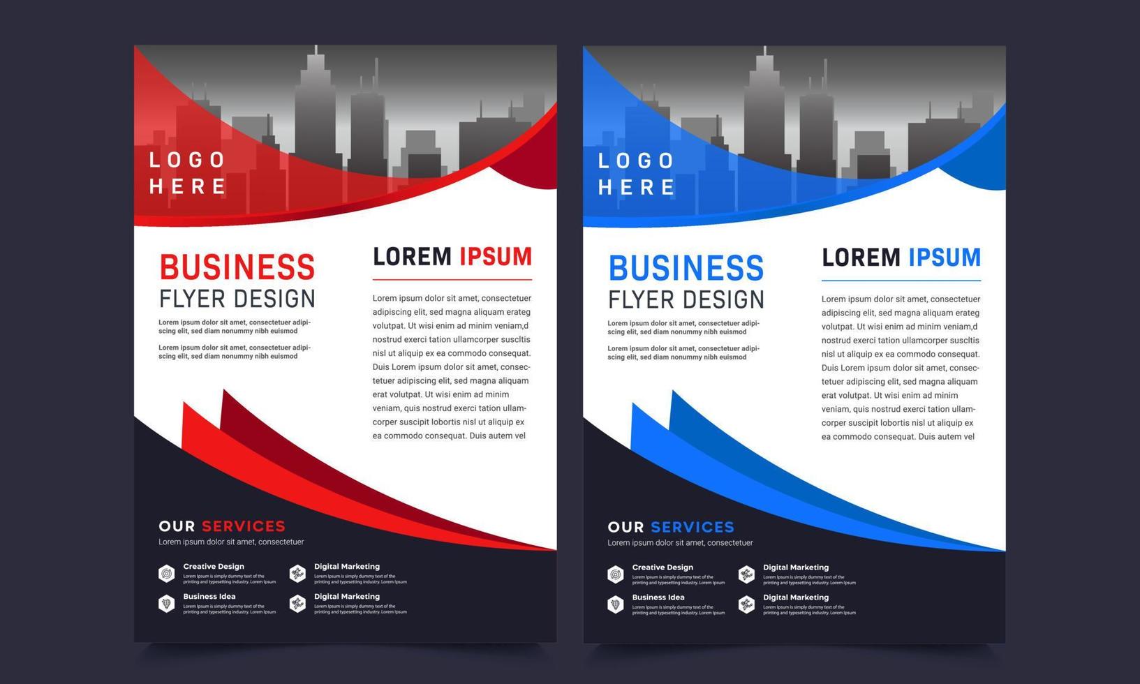Business brochure flyer design a4 size template. Vector illustration editable file