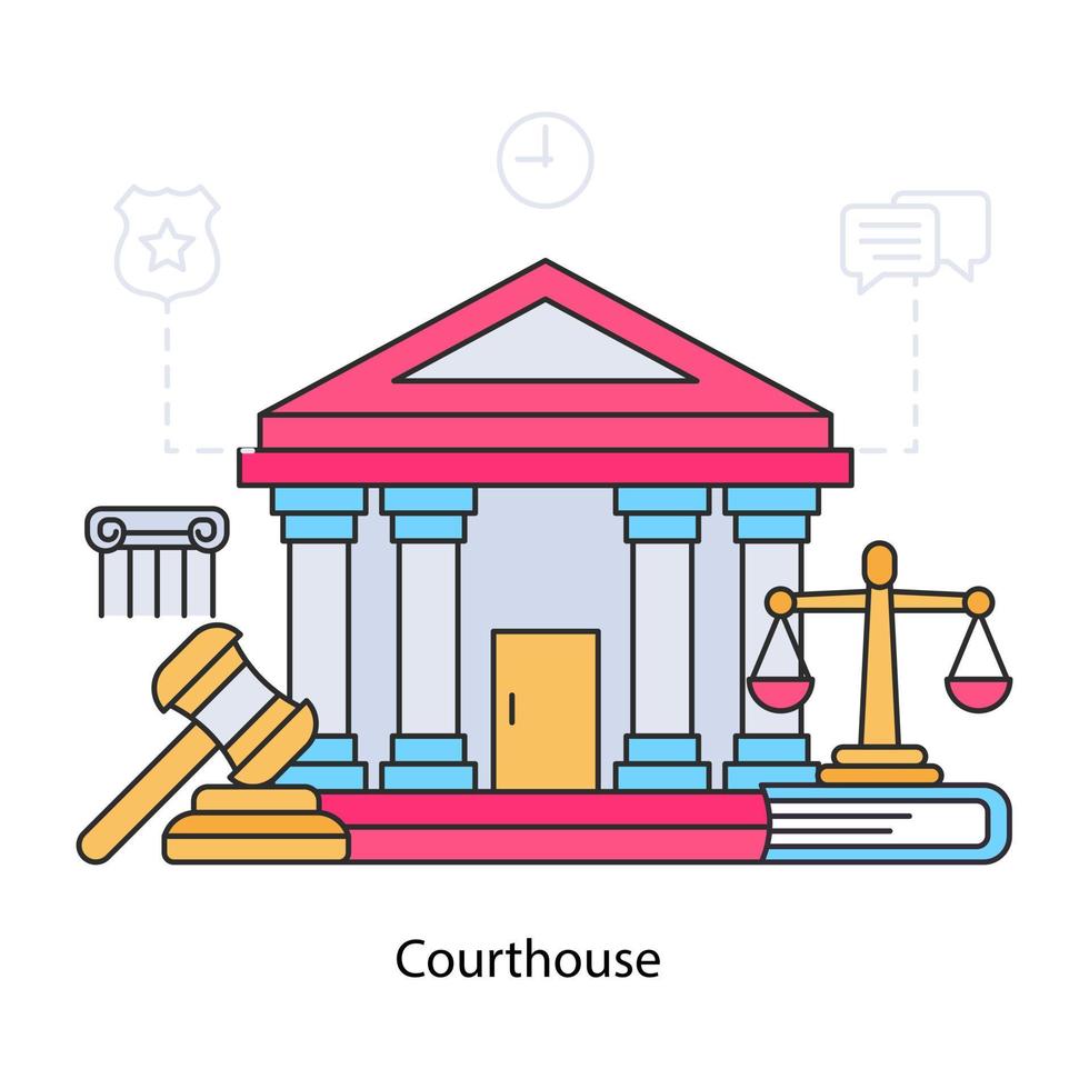 A perfect design illustration of courthouse vector