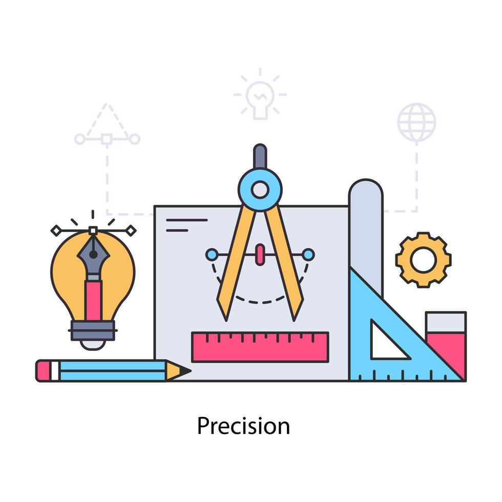 Modern design illustration of precision vector