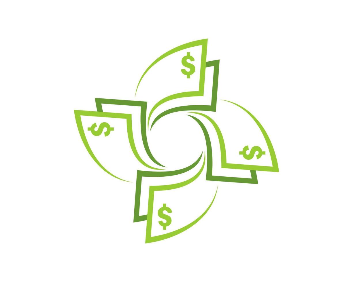 Circular dollar logo vector