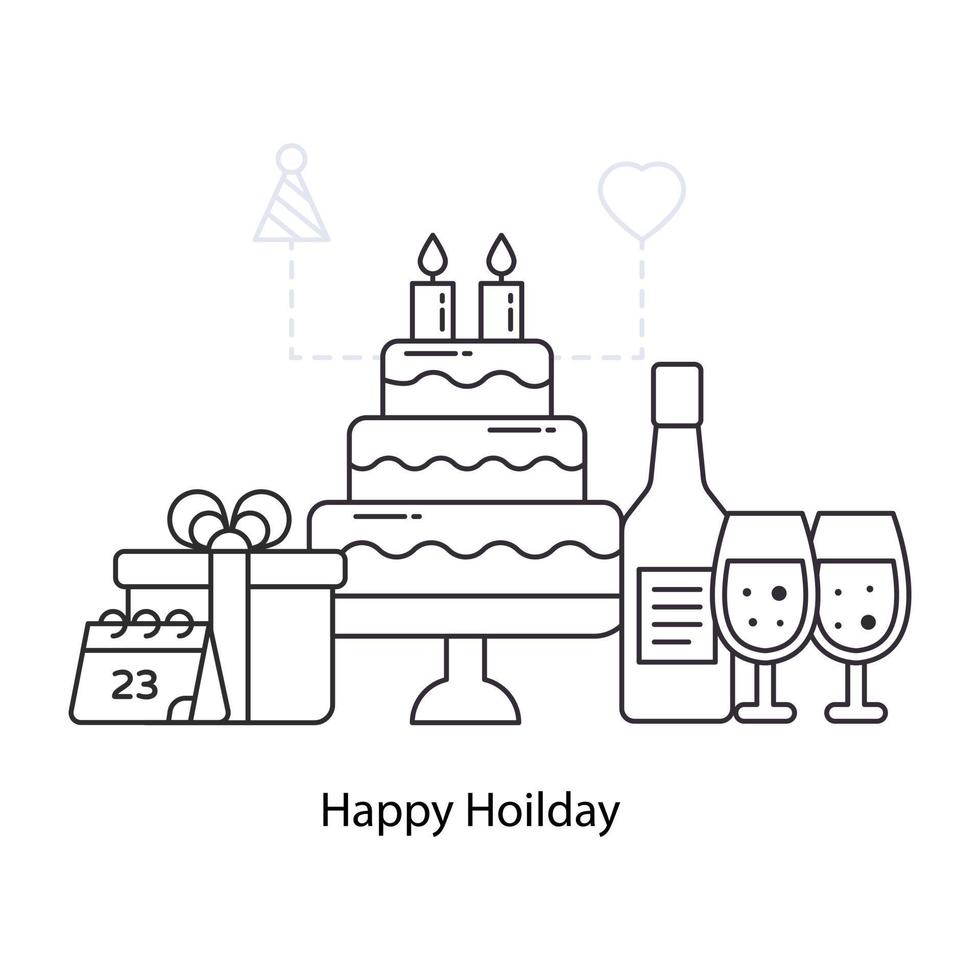 Happy holiday illustration in modern design vector