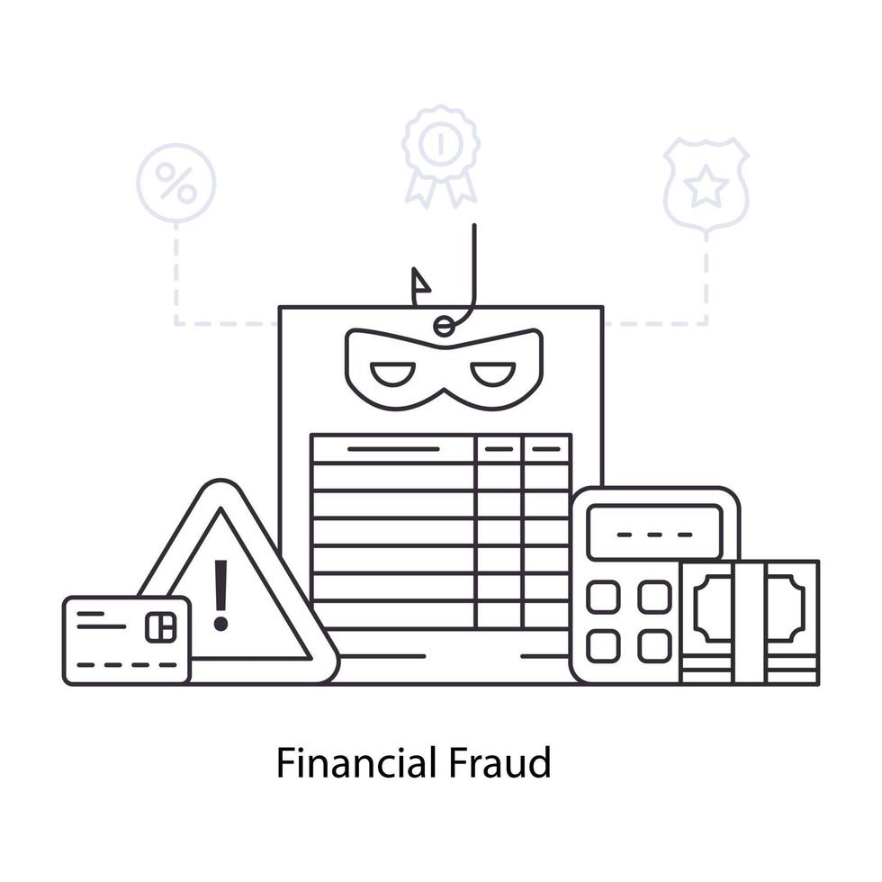 A unique design illustration of financial fraud vector