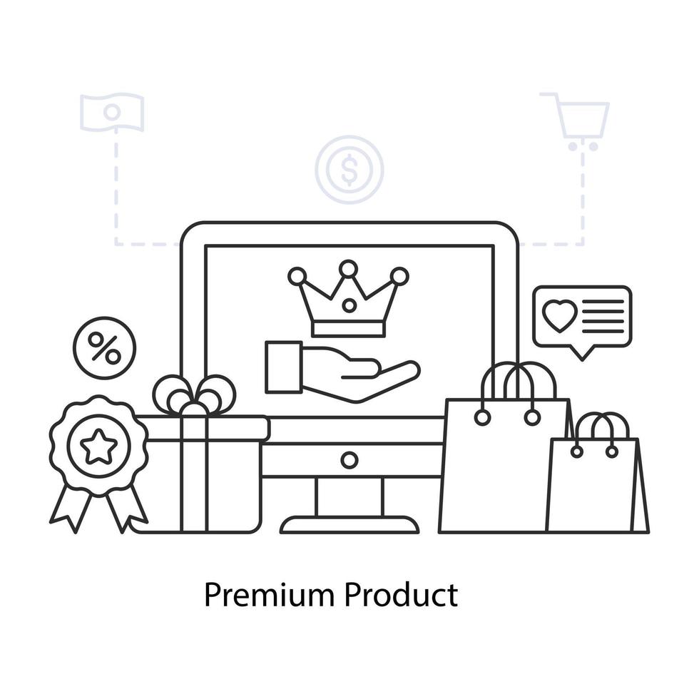 un diseño de ilustración de producto premium vector