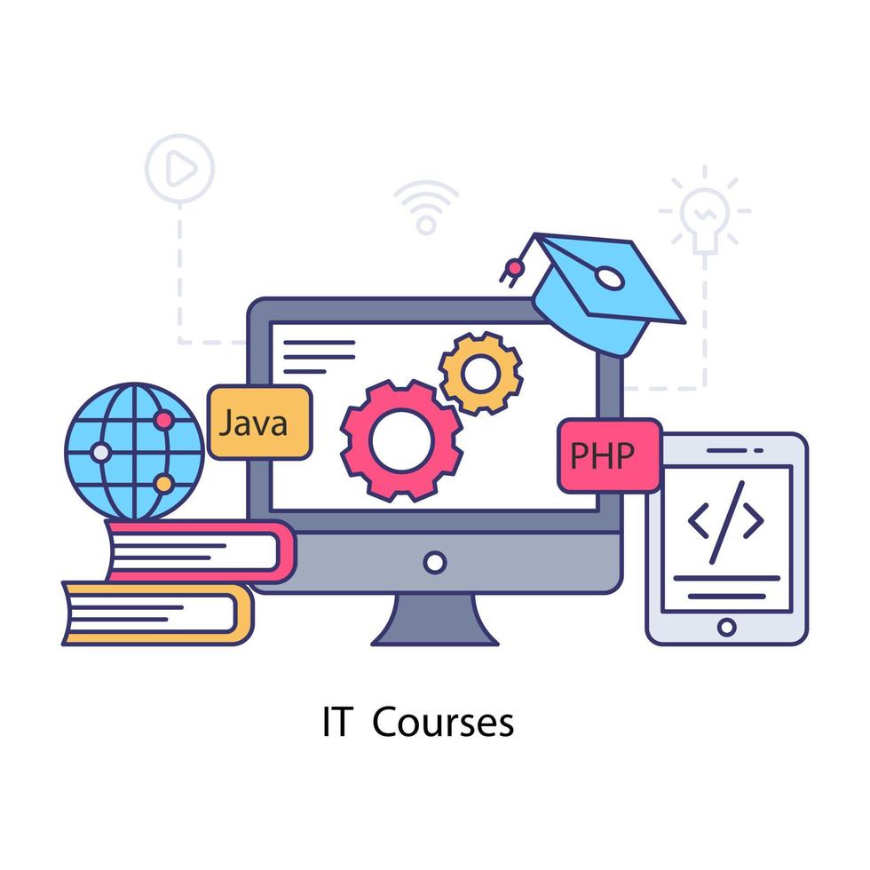 A perfect design illustration of it courses 4998022 Vector Art at Vecteezy