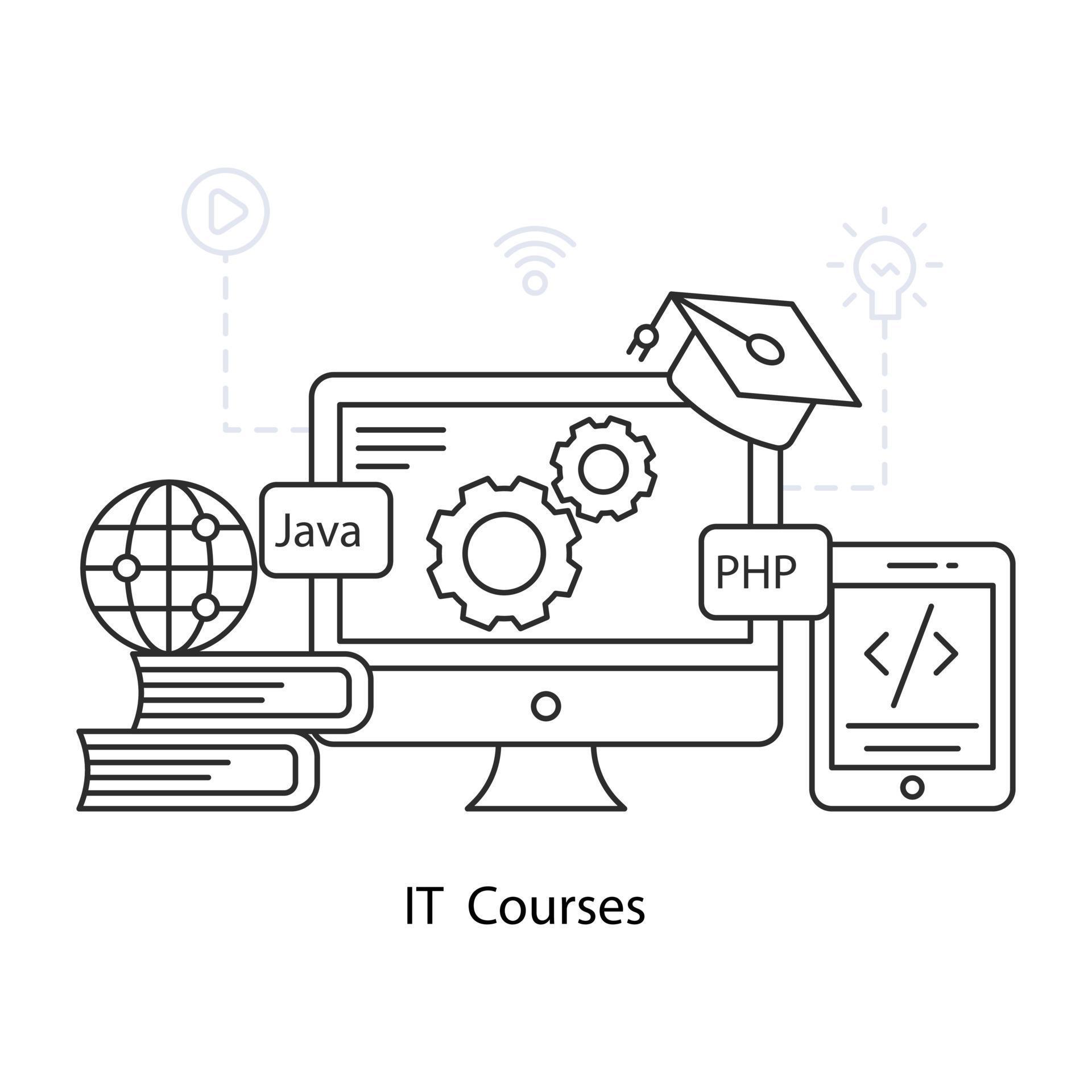A perfect design illustration of it courses 4998031 Vector Art at Vecteezy