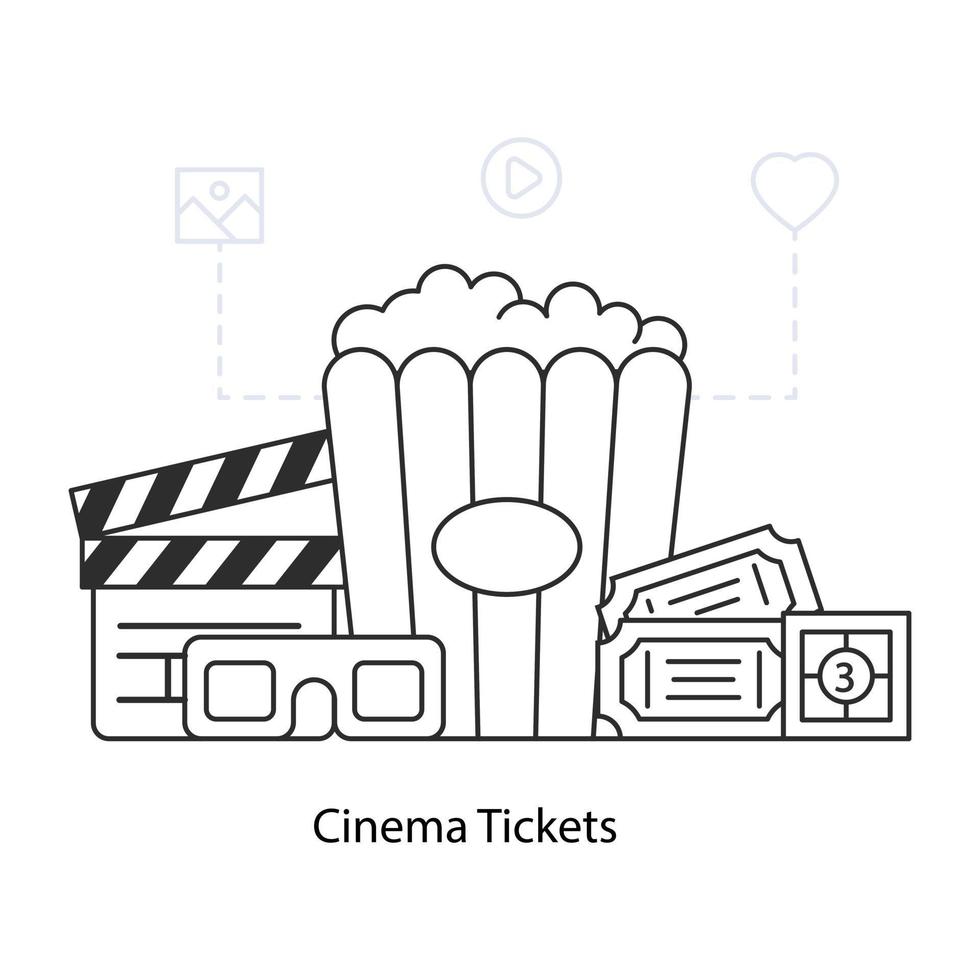 A perfect design illustration of cinema tickets vector
