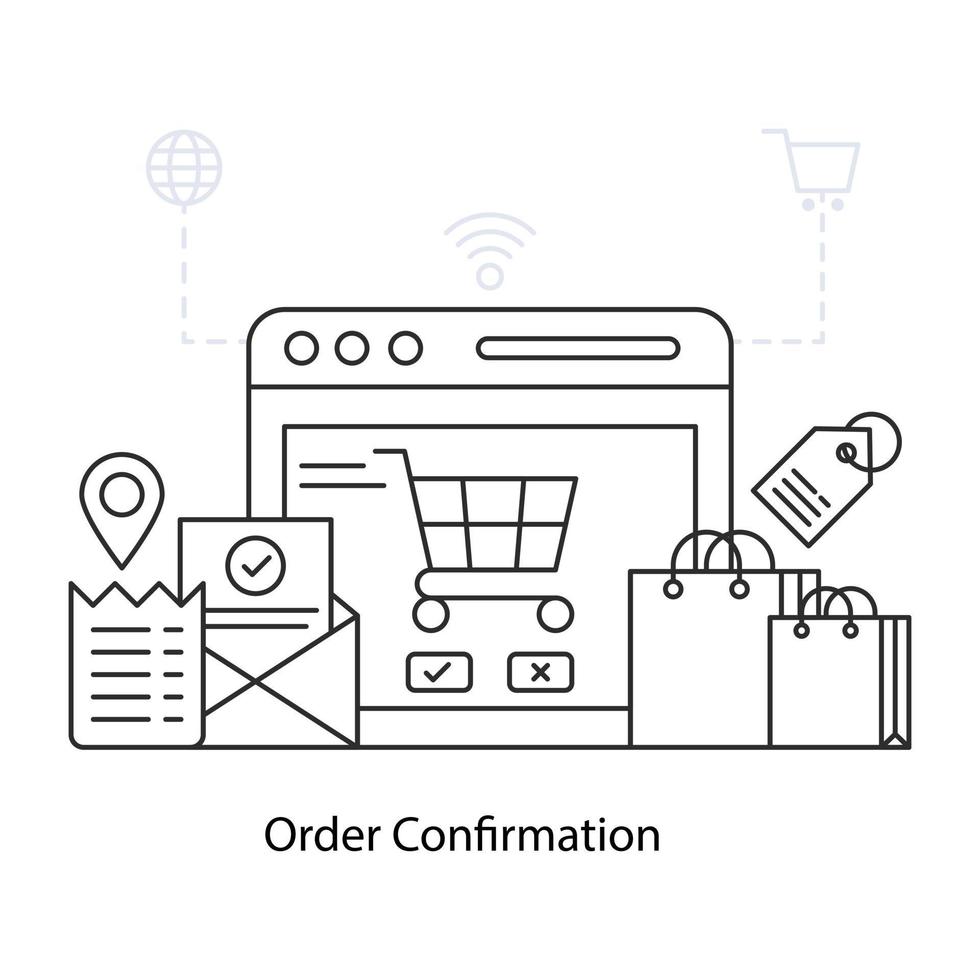 A trendy vector design of order confirmation