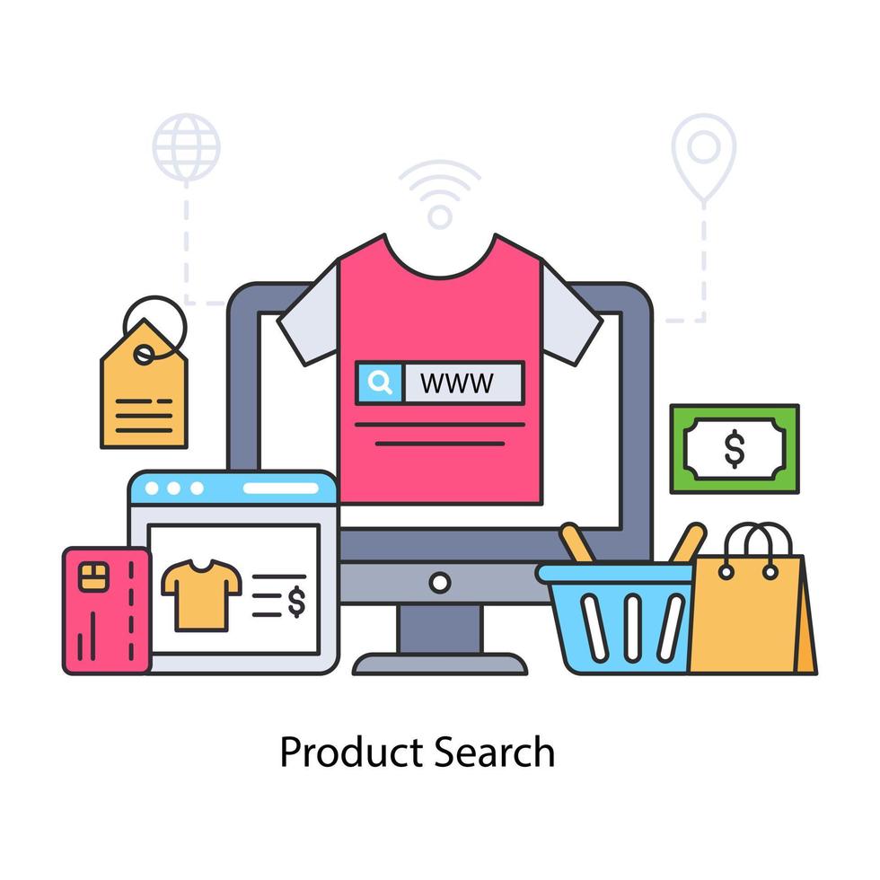 A premium download illustration of product search vector