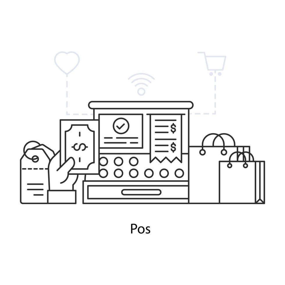 A premium download illustration of point of sale vector