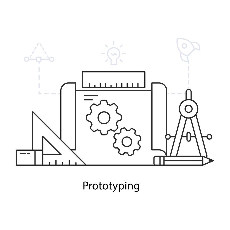 Modern design illustration of prototyping vector