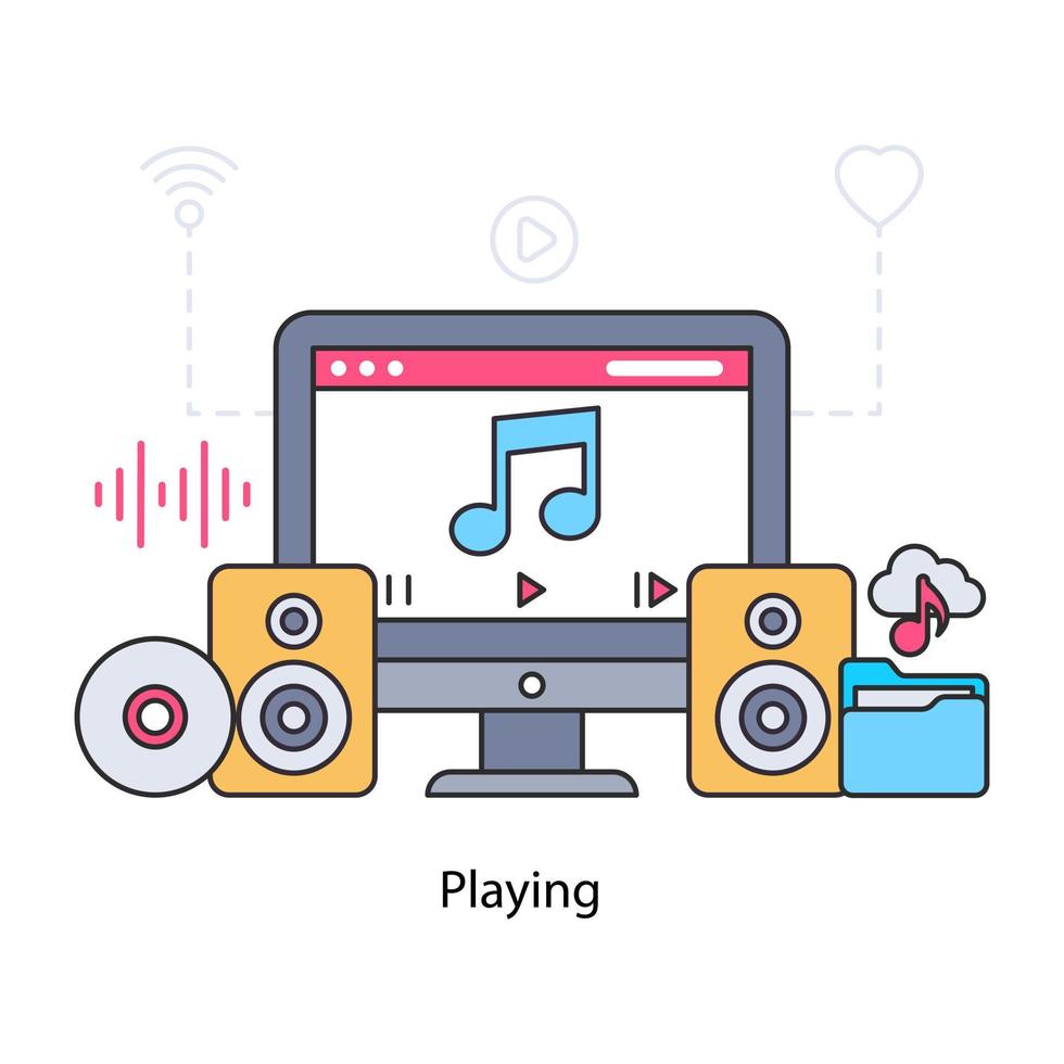 Premium download illustration of playing music vector