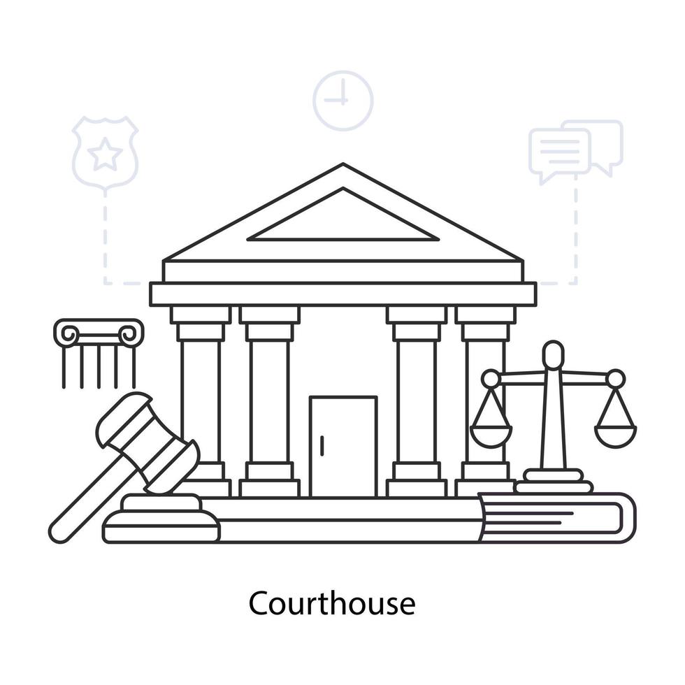 A perfect design illustration of courthouse vector