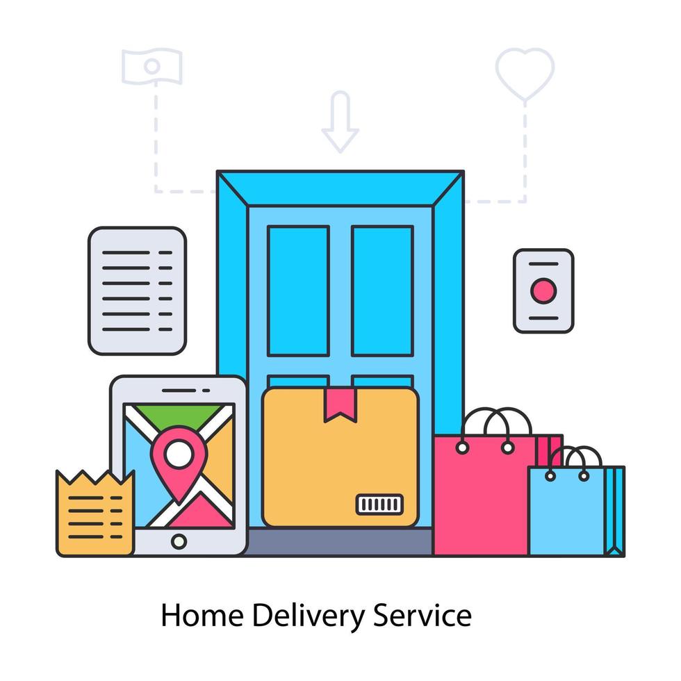 A unique design illustration of home delivery service vector