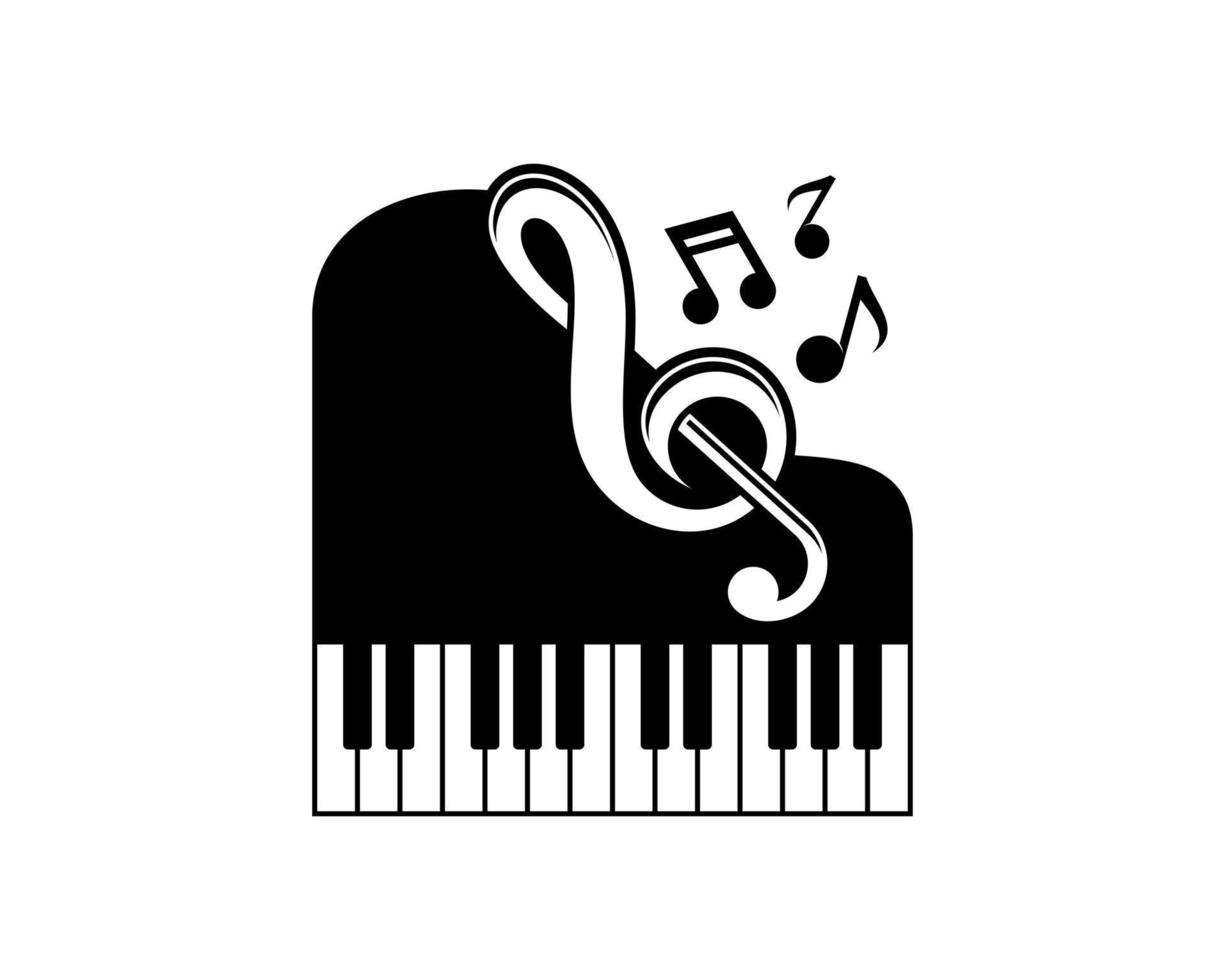piano de lujo con nota musical vector