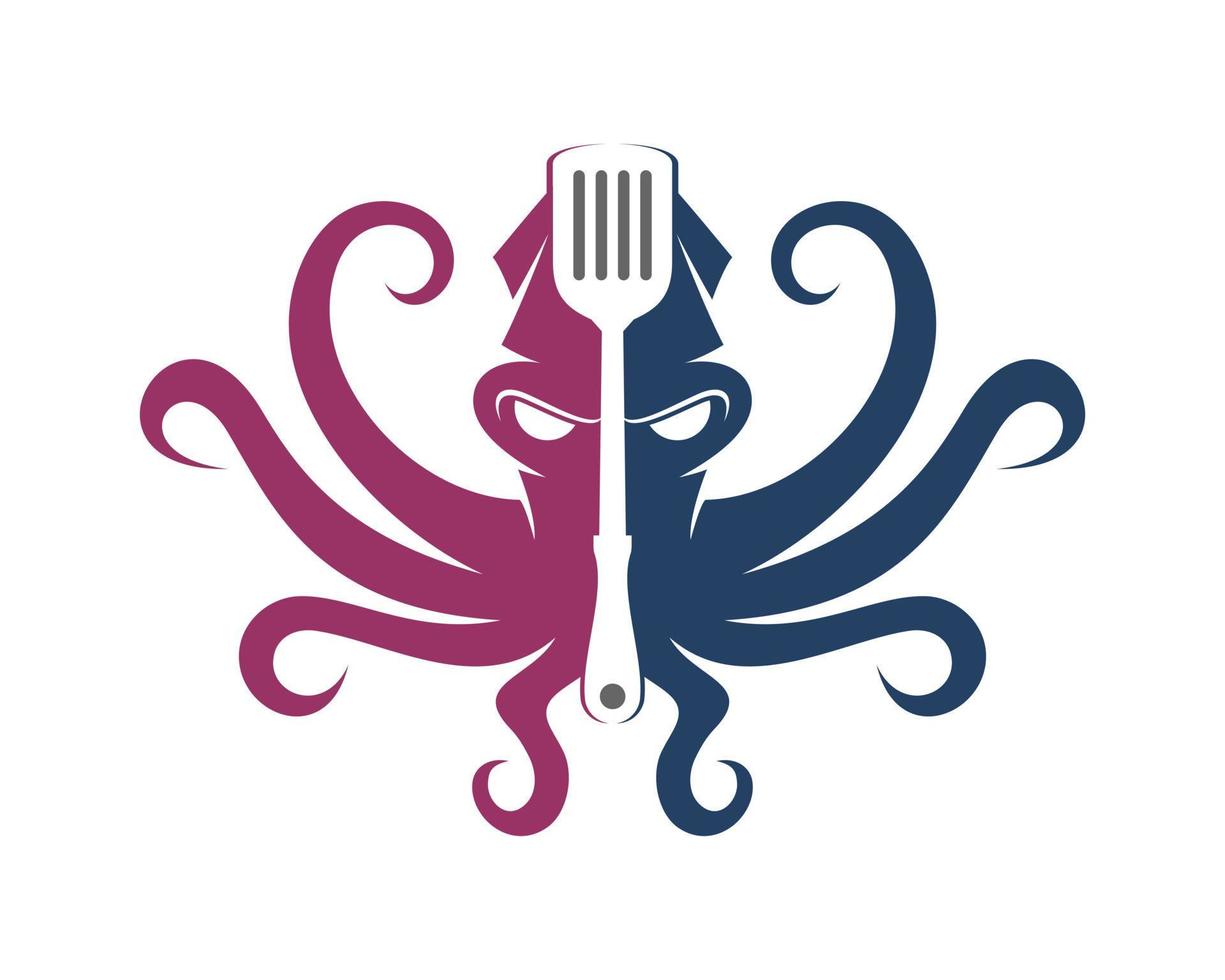 pulpo con espátula en el medio vector