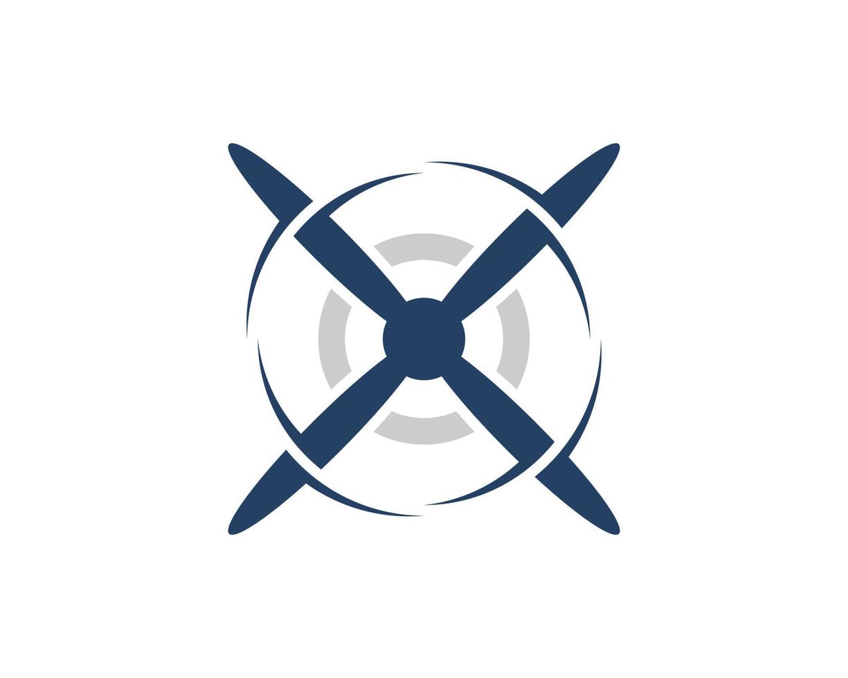 modern Plane propeller with rotating effect vector