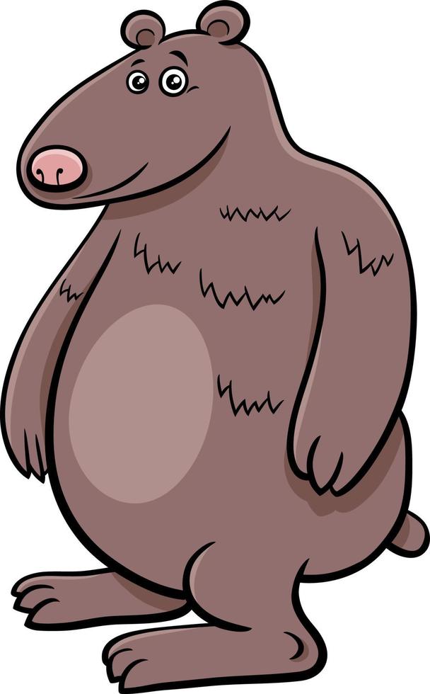 cartoon bear wild animal character vector