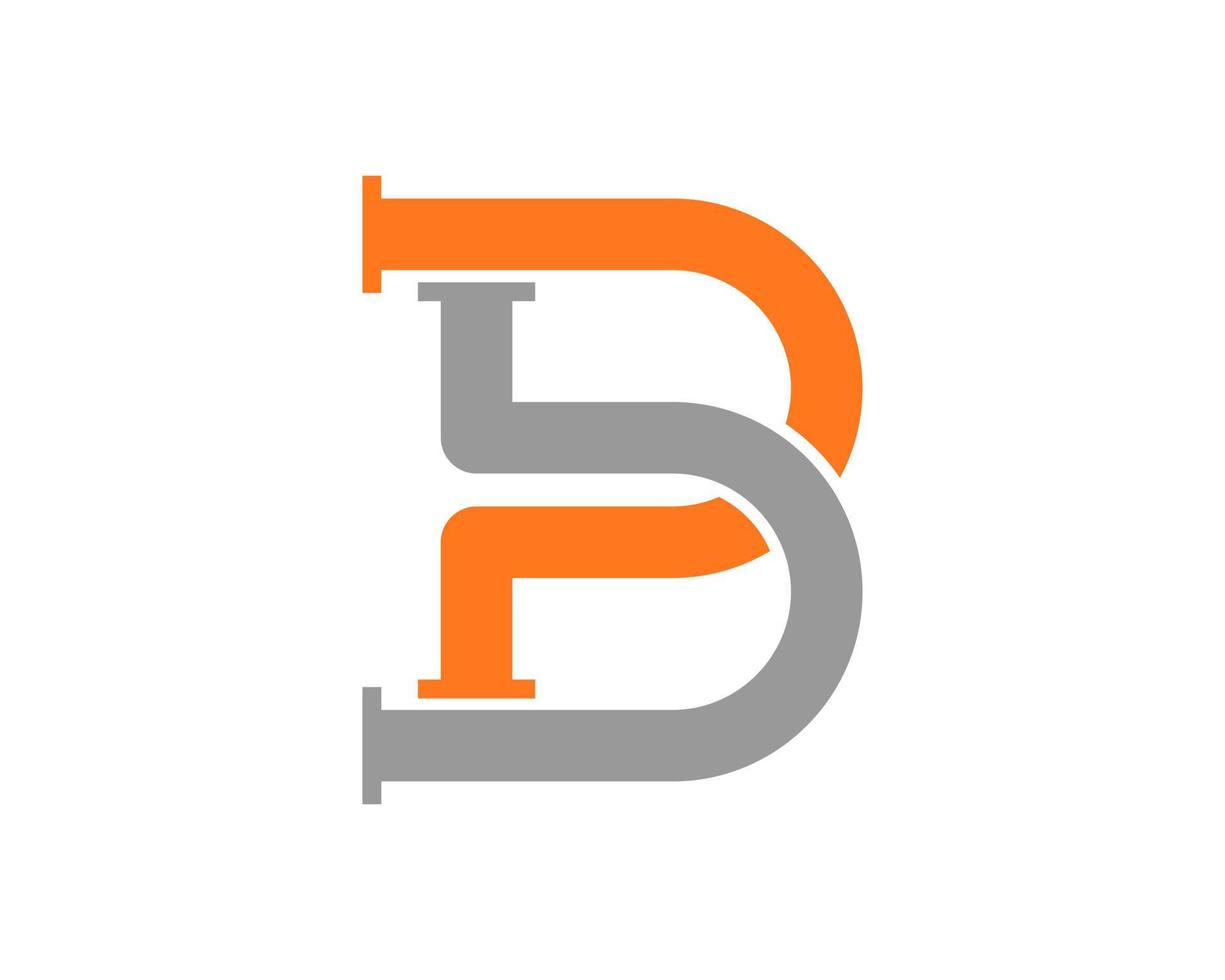 B Letter with plumbing shape vector