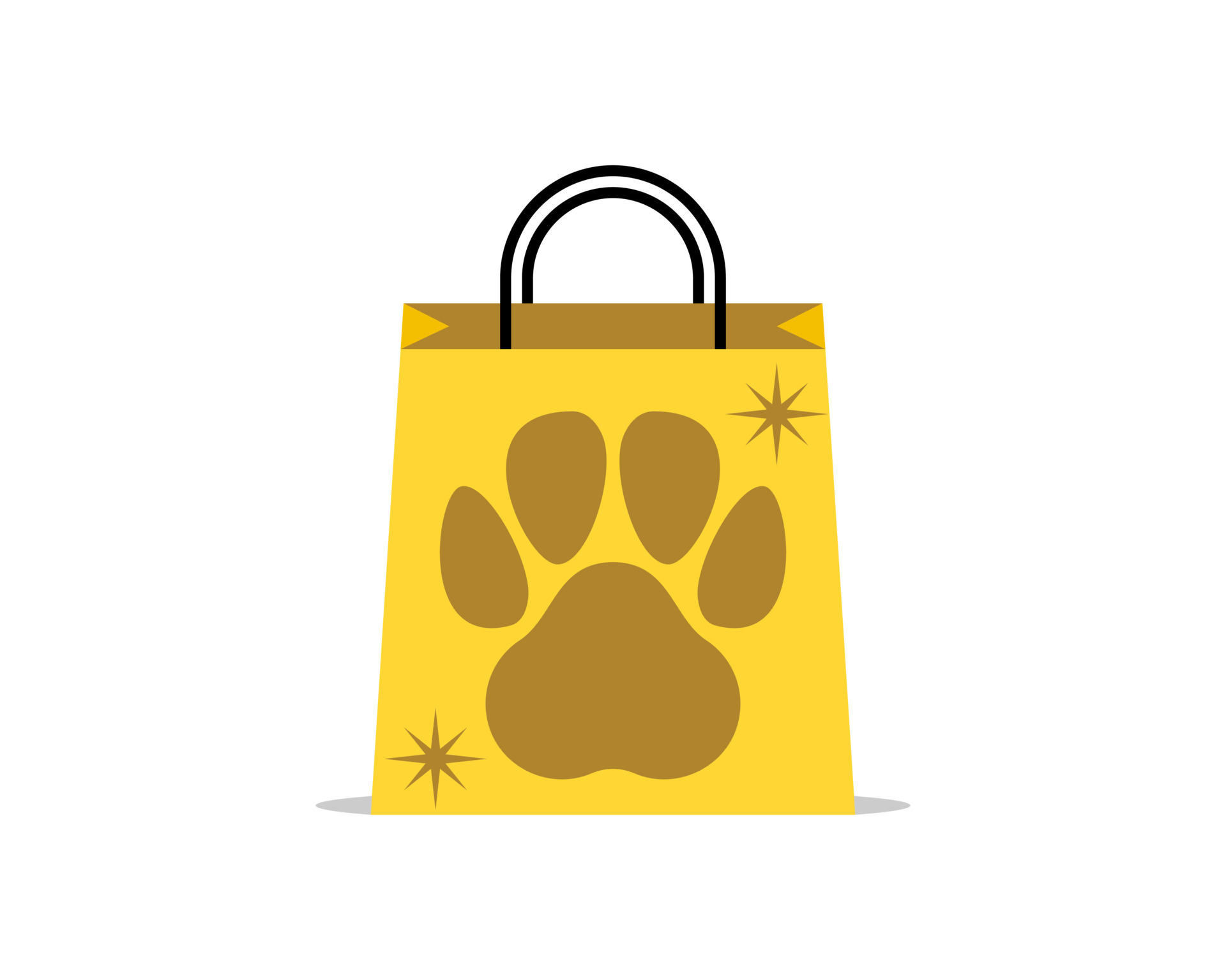 Shopping bag with paw inside 4998859 Vector Art at Vecteezy