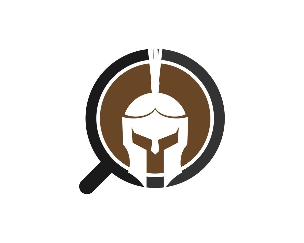 Simple coffee cup with knight helmet vector