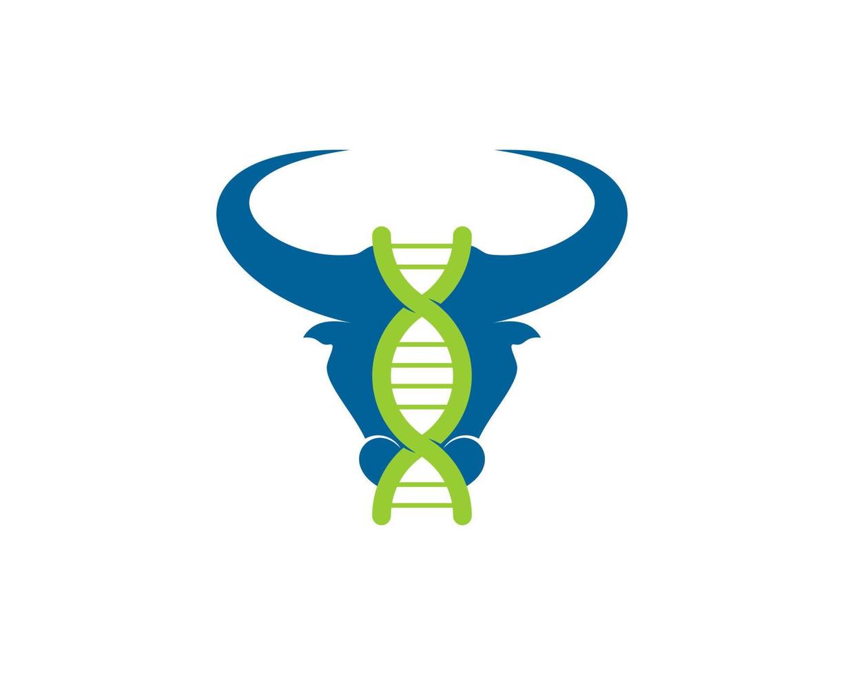 Gull head with DNA symbol inside vector