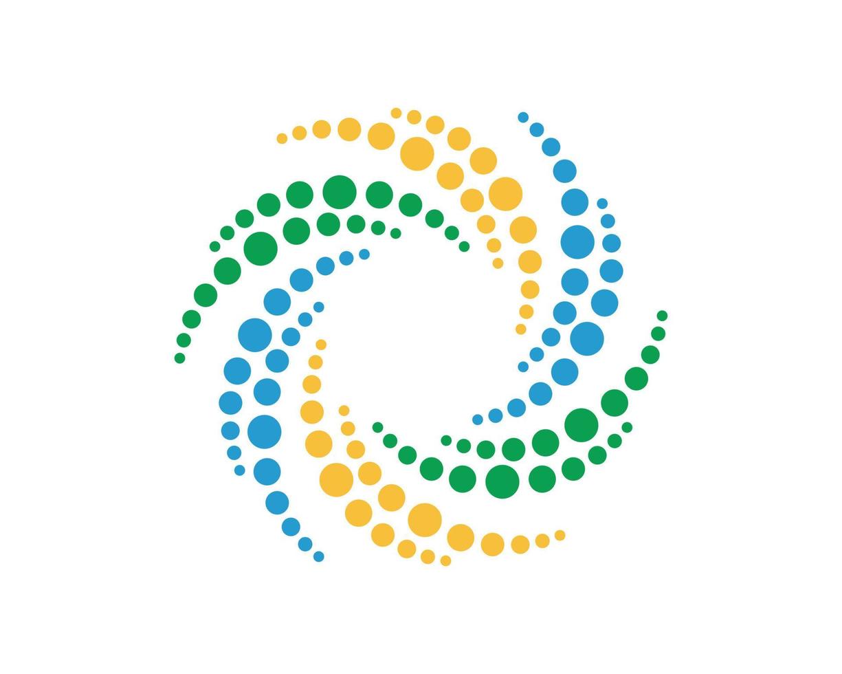 Circular colorful dot vortex vector