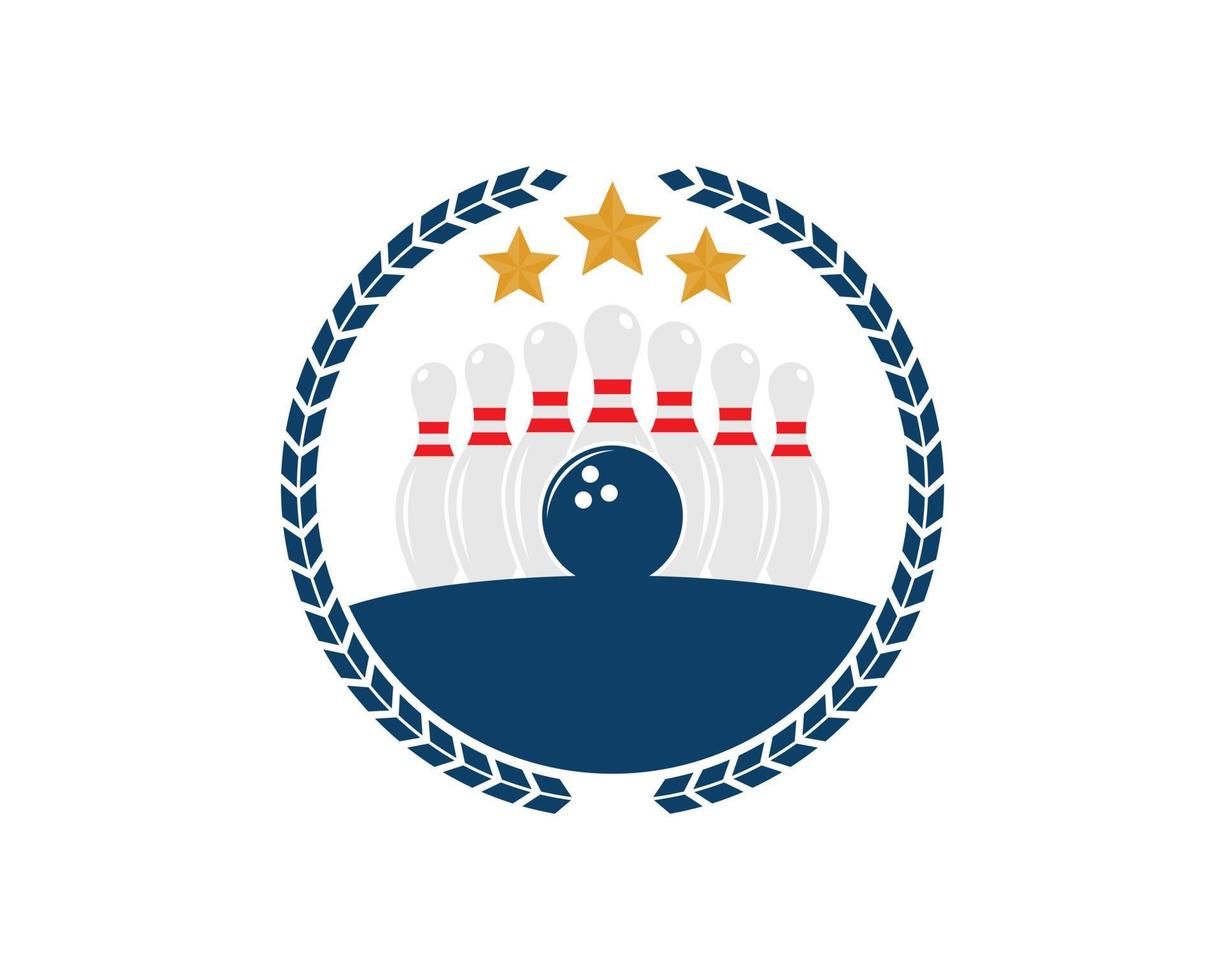 Luxury pin and bowling ball vector