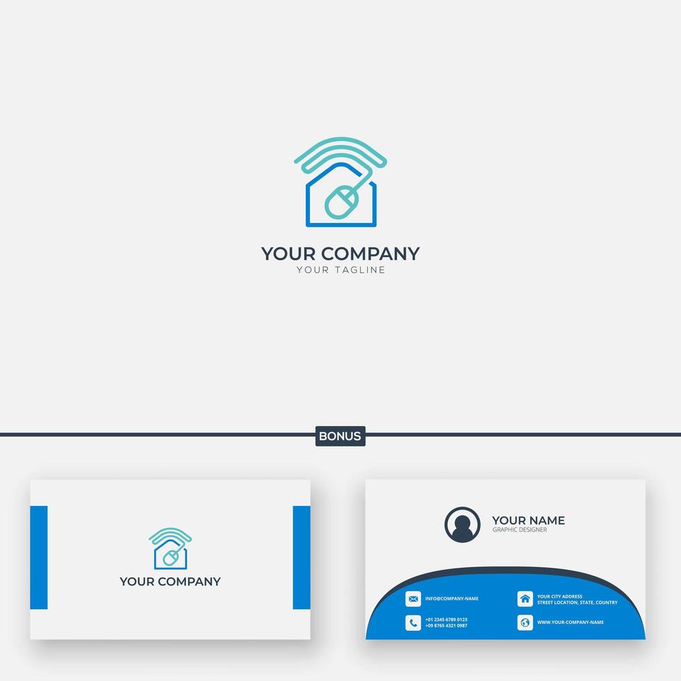 online learning home logo work from home online study vector