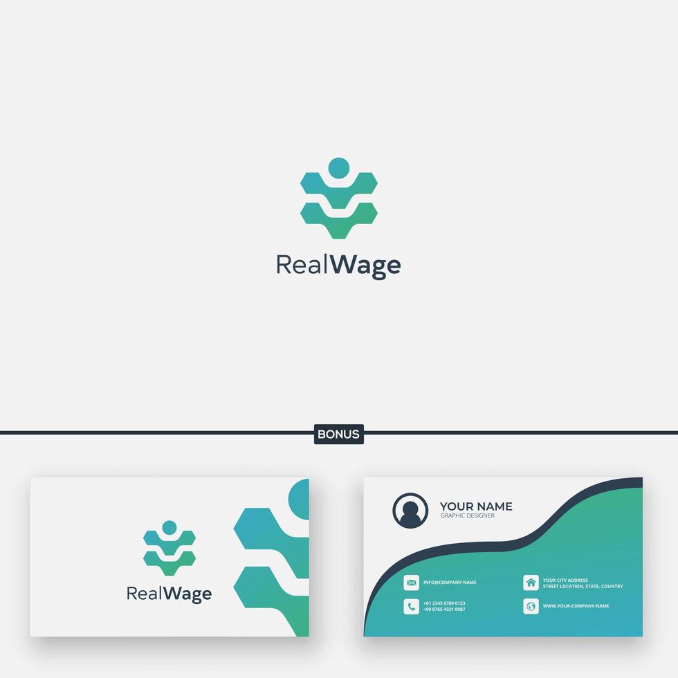 human connection real wage logo digital vector