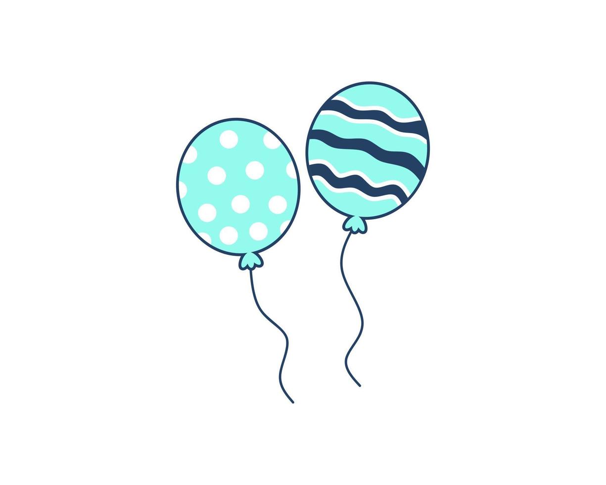 Beautiful two flying balloon vector