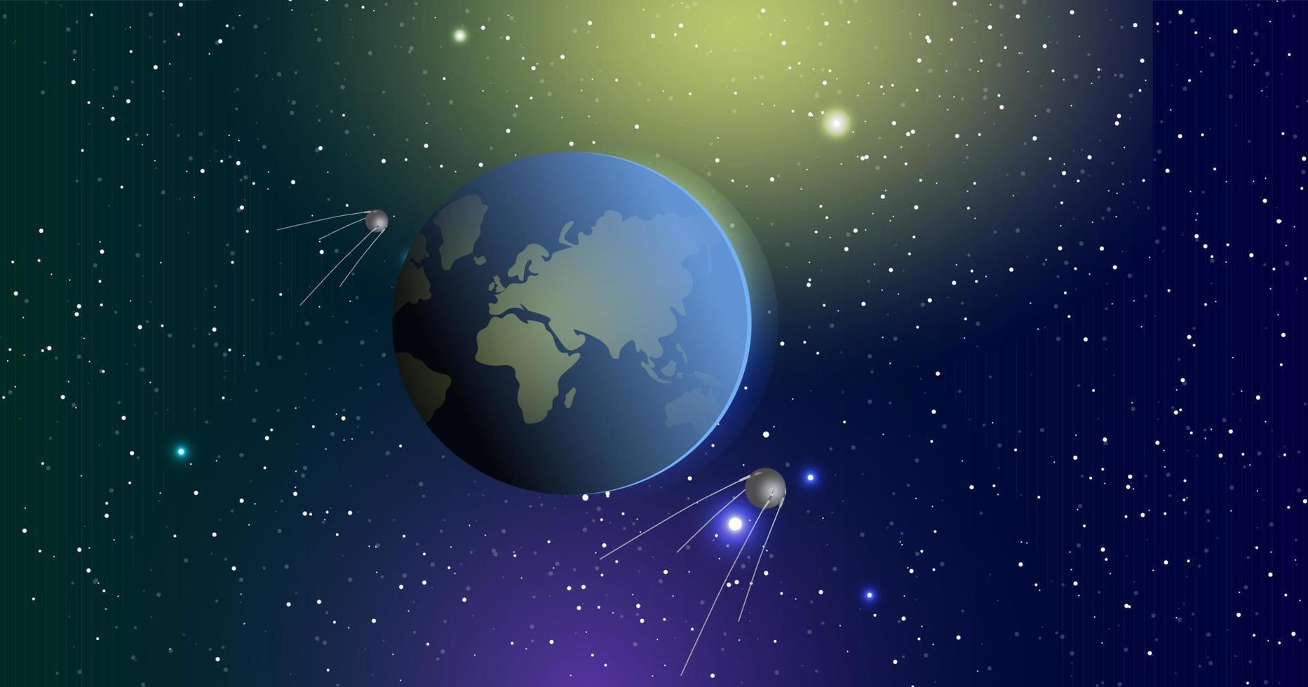 Planet Earth in space. Vector illustration