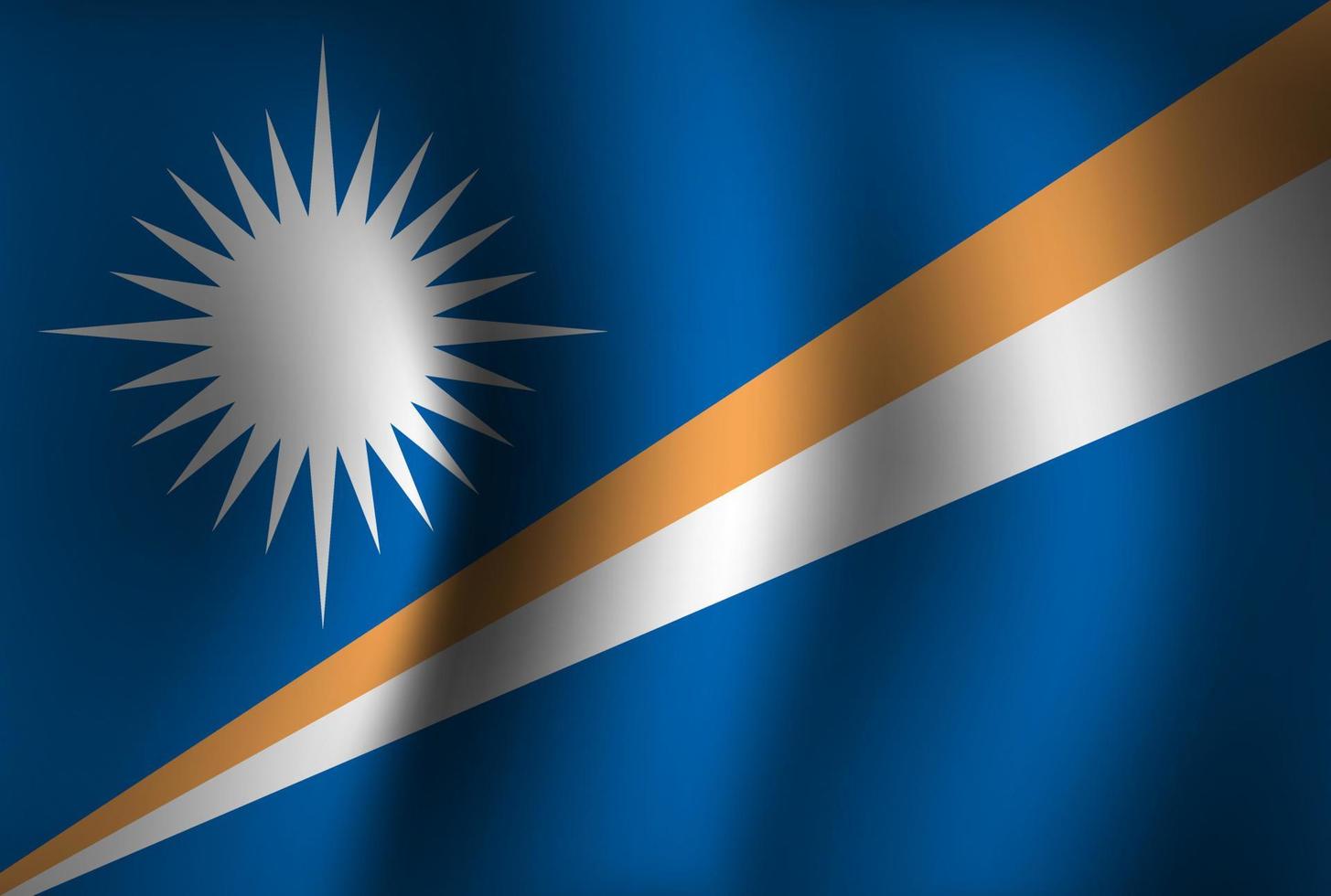 Marshall Islands Flag Background Waving 3D. National Independence Day Banner Wallpaper vector