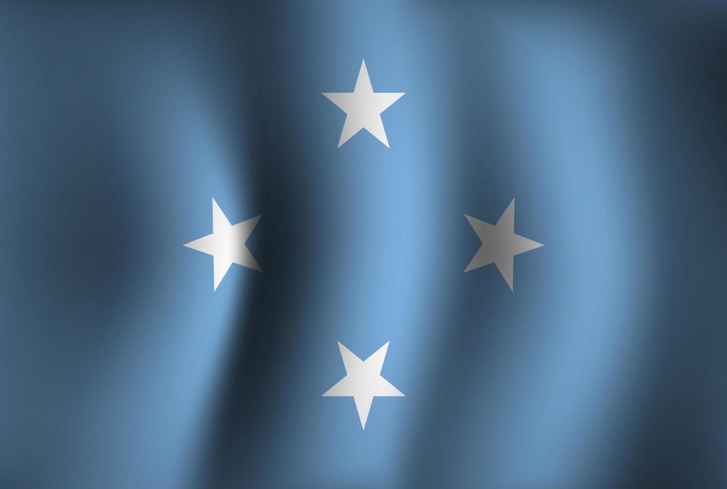 Micronesia Flag Background Waving 3D. National Independence Day Banner Wallpaper vector