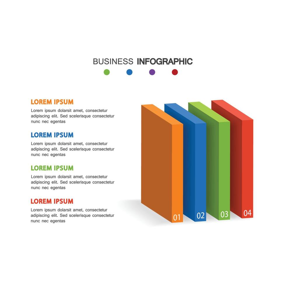 Abstract 3D digital illustration Infographic. Vector illustration can be used for workflow layout, diagram, number options, web design.