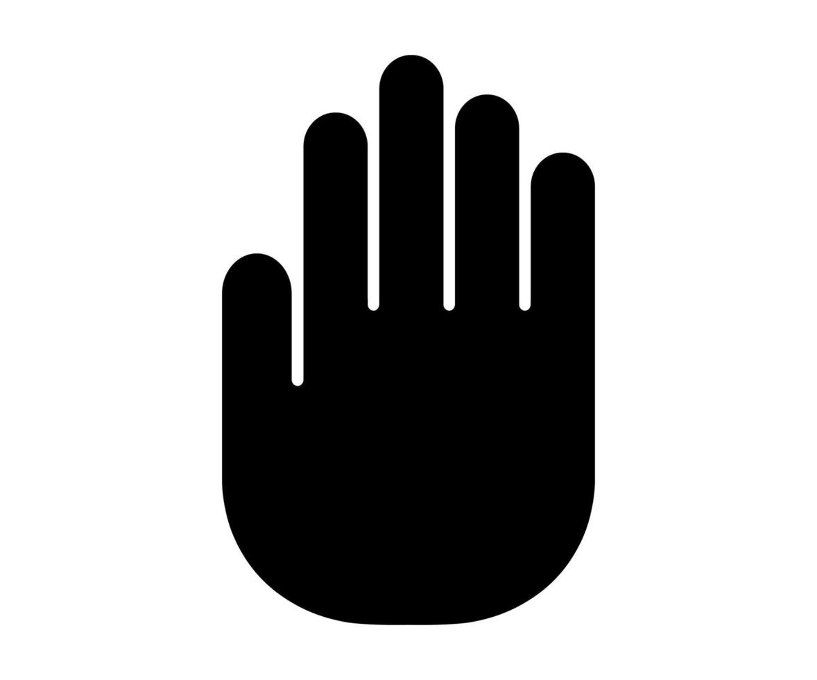Palm Hand Icon, fill flat icon sign, isolated on white background - iconic vector Illustration