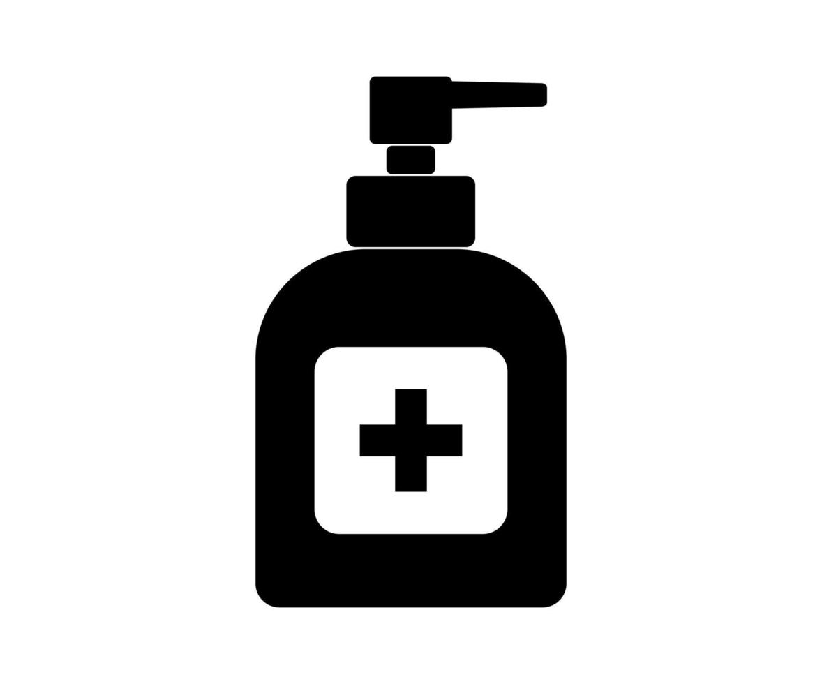 Hand sanitizer icon. Vector icon isolated on white background.