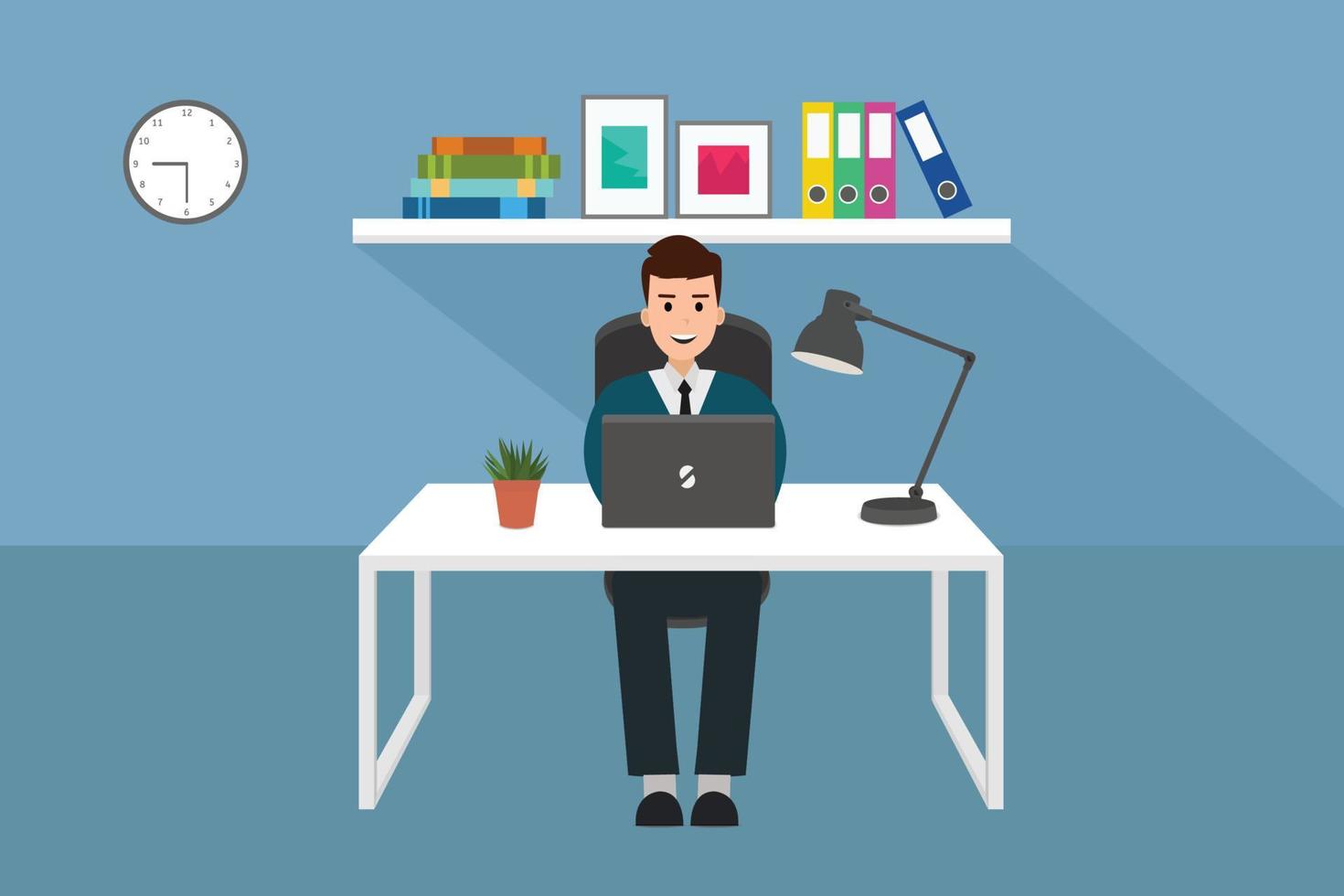 student learning online at home,e-learning. vector