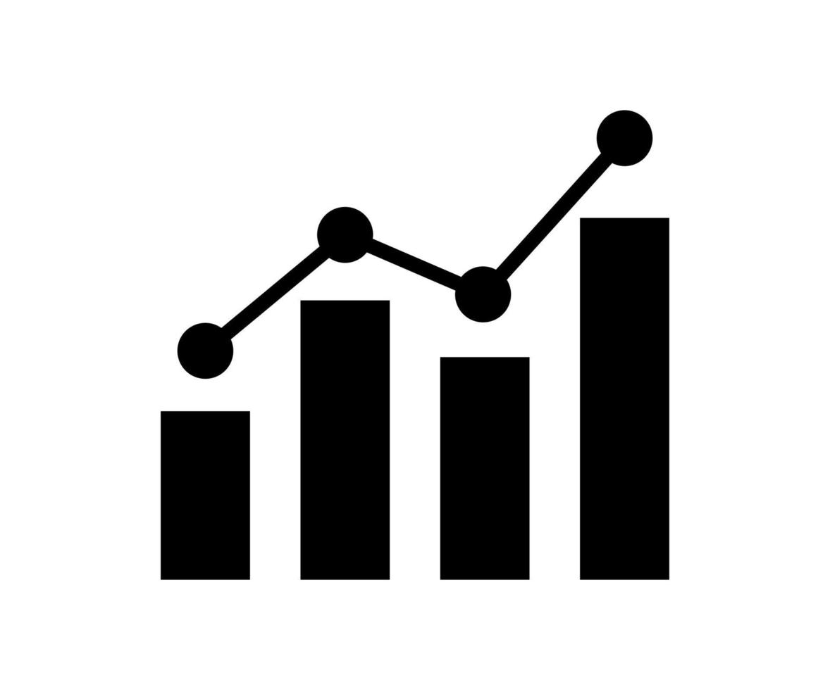 Graph chart vector icon.symbol of business.