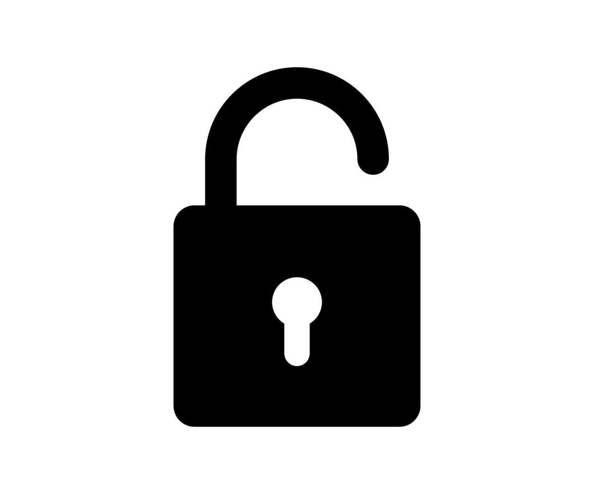 padlock icon isolated on white background vector