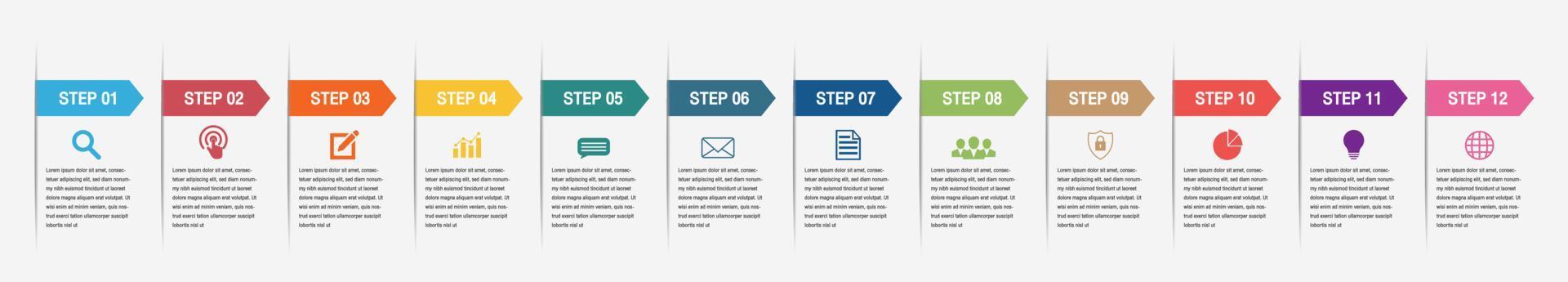 12 months or 1 year timeline infographic, timeline infographics for annual report and presentation,Timeline infographics design vector and Presentation business.