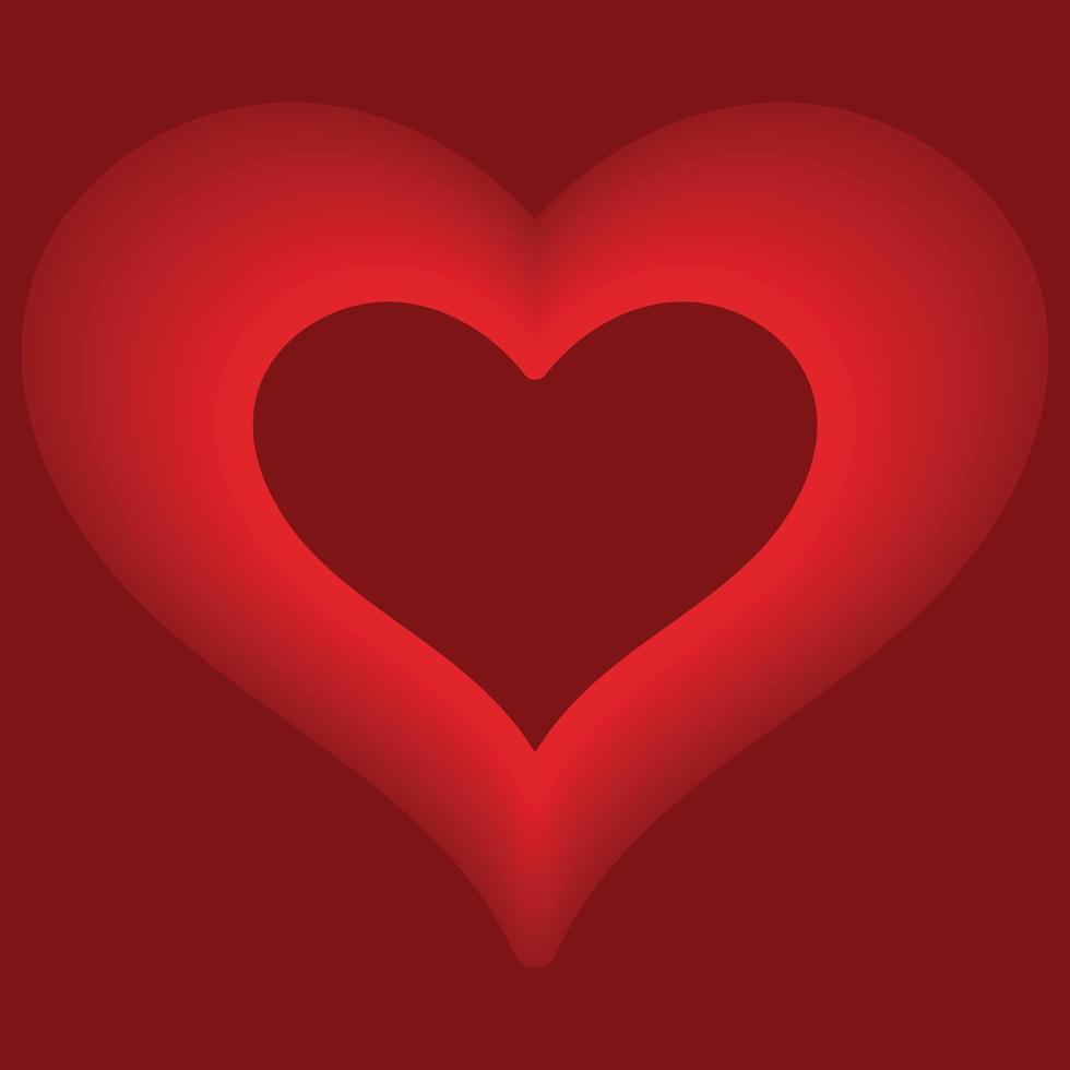 forma de corazón redondeado aislado fondo marrón símbolo de amor vector