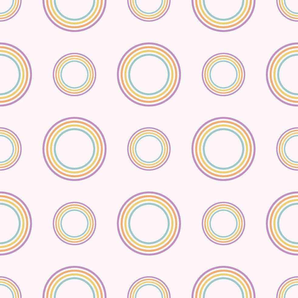 Fondo de colores juveniles de patrón de círculo transparente vector