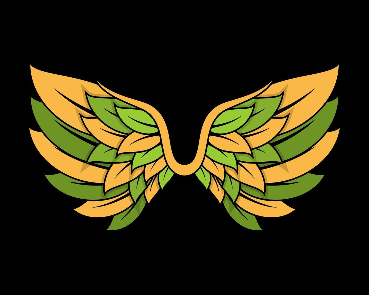 Nature leaf forming spread wings vector