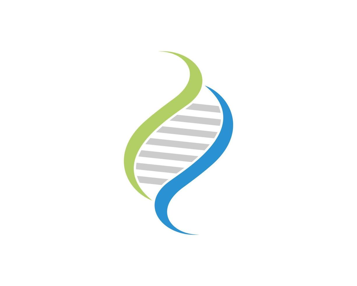 Abstract blue and green DNA symbol vector