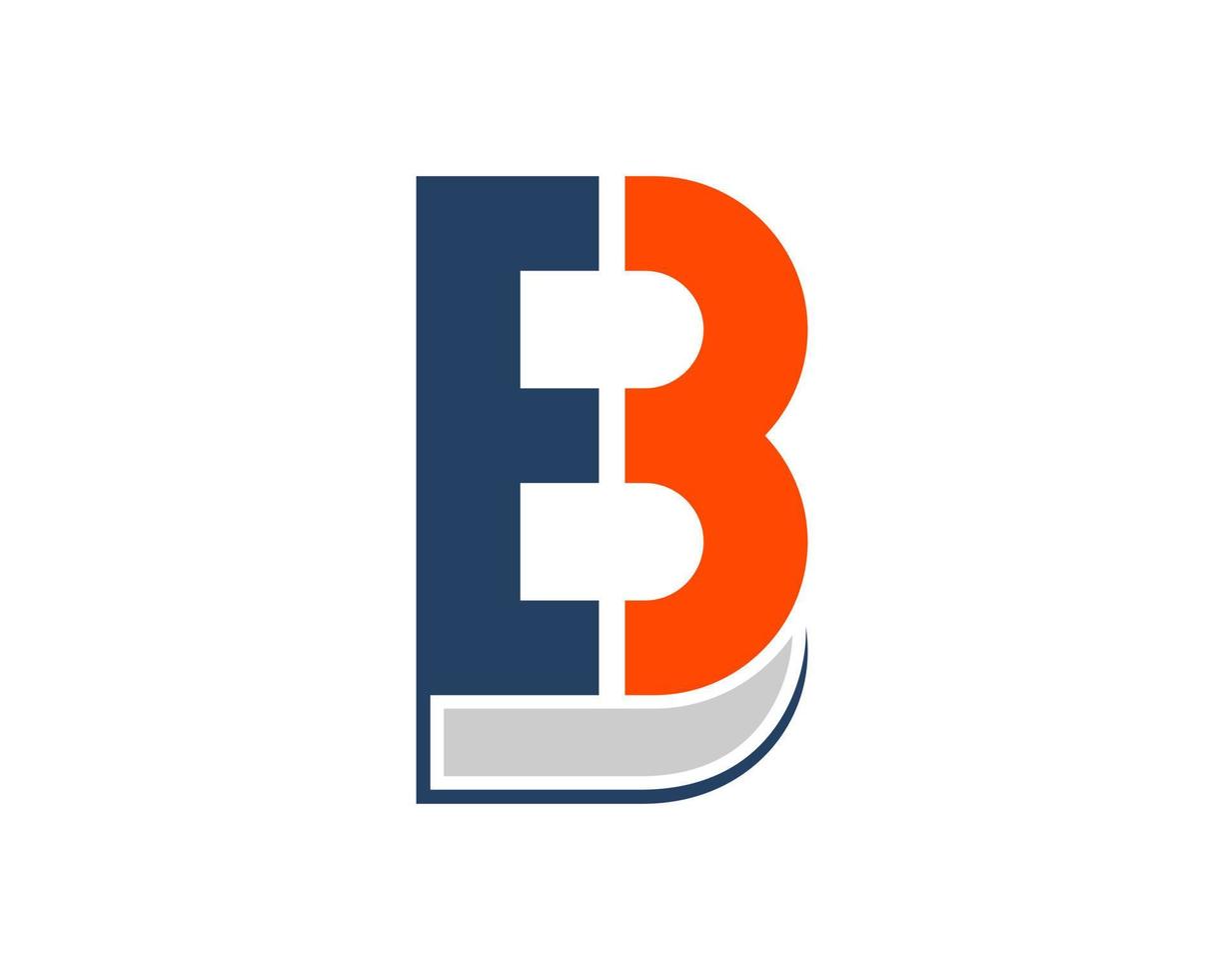 Education book with E and B letter initial vector