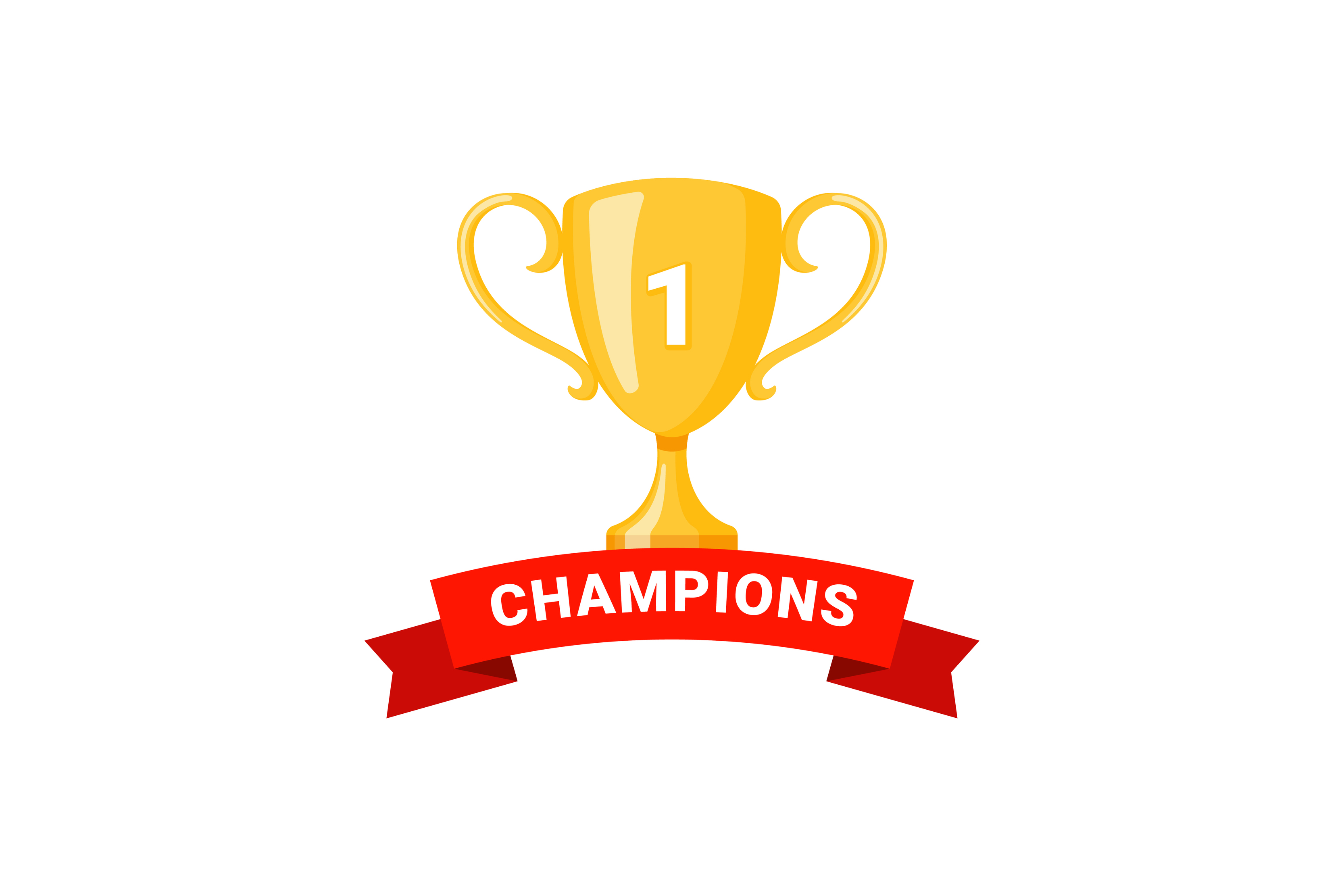 Champions League Trophy Icon vector de Stock