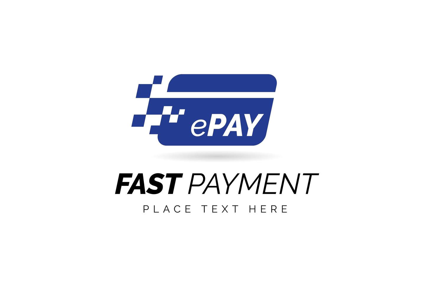 Digital wallet logo design template with pixel effect. Logo concept of credit card, crypto wallet, fast online payment. vector